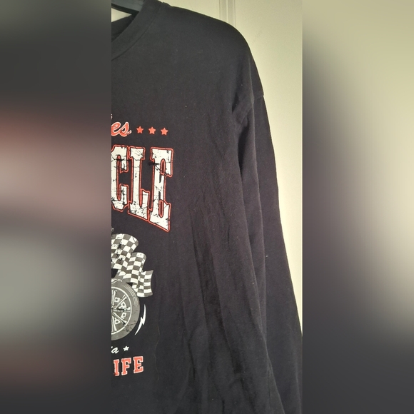 Motorcycle Black Print Women's Croptop Top Sz S Oversized Goth Rave Grunge Sku 9 - Picture 9 of 9